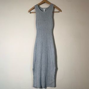 Charlotte Russe grey ribbed tank dress. slits up both sides. Very stretchy. SzM